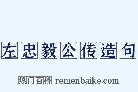 左忠毅公传造句是什么意思的图片